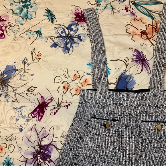 Zara Tweed Skirt with Suspenders - Picture 4 of 14